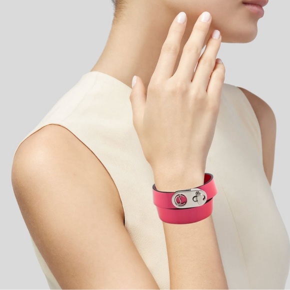 Christian Louboutin Elisa Patent Double-Wrap, Turn Lock Bracelet - Picture 7 of 8